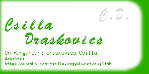 csilla draskovics business card